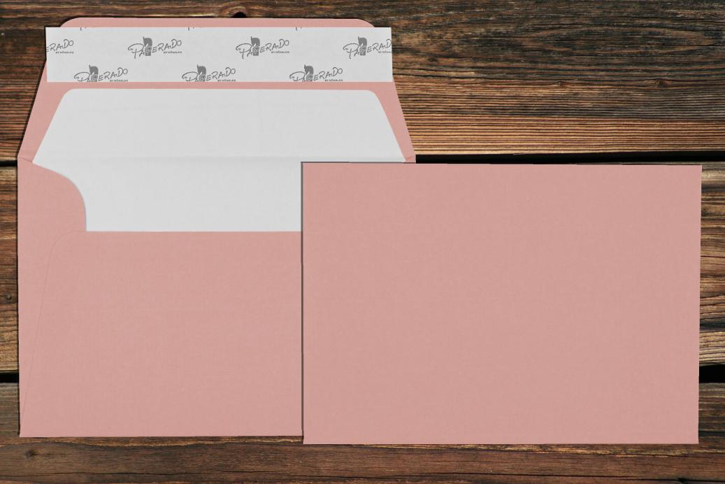 Briefhüllen mit Seidenfutter C6 114x162 mm Haftklebend Rose gerippt 100 g/qm